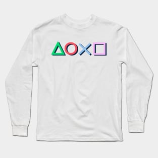 Playstation Controller Buttons Long Sleeve T-Shirt